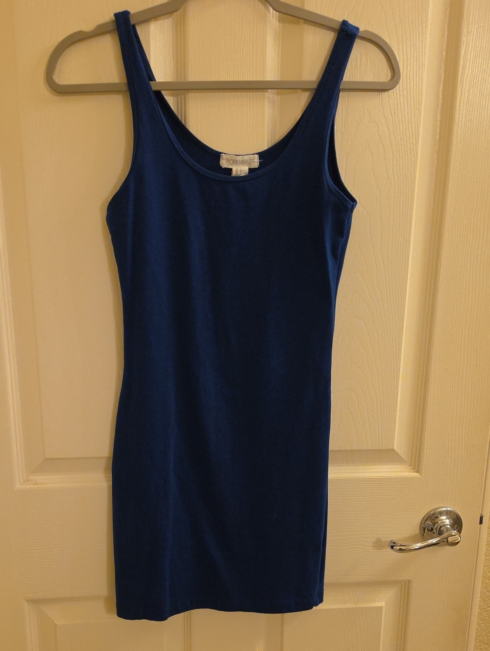 Forever 21 Deep Blue Scoop Neck Tank Mini Dress